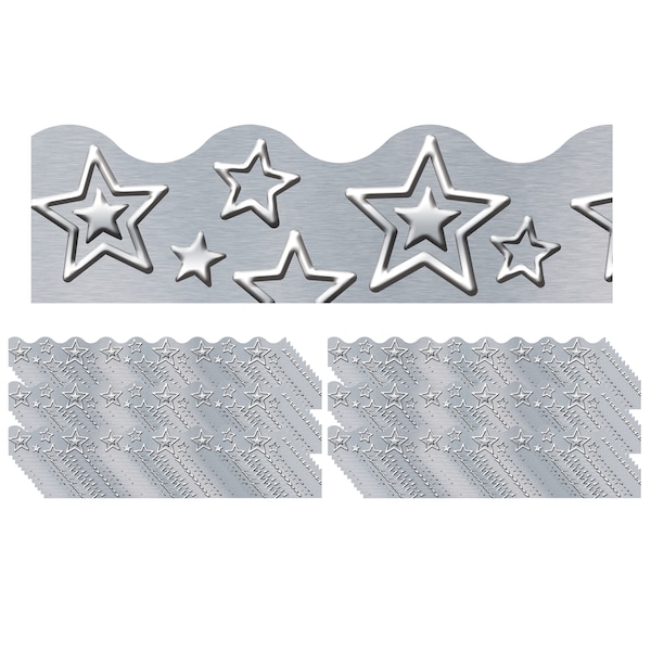Trend Enterprises I Heart Metal Silver Stars Terrific Trimmers®, 39